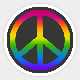 Rainbow Peace Symbol Sticker